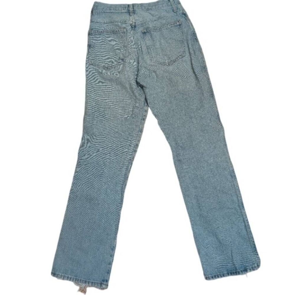 AGOLDE 90s Pinch Waist High Rise Straight Jeans 25 Distressed Light Wash Denim - Picture 8 of 16